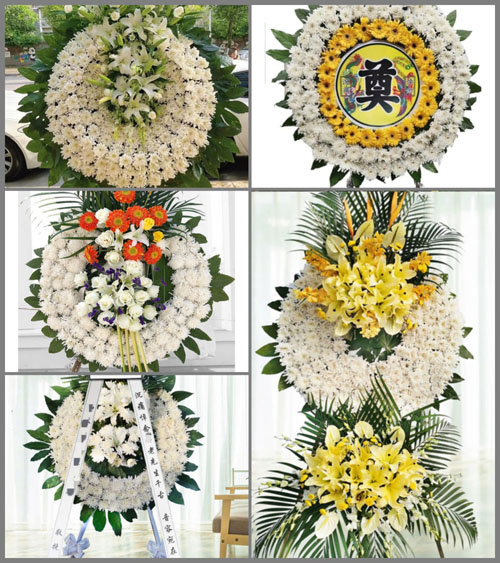 广东梅州市五华县华城镇民主村花圈速递